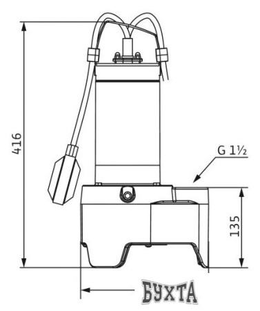 Фекальный насос Wilo Rexa MINI3-V04.13/M08-523/A-5M