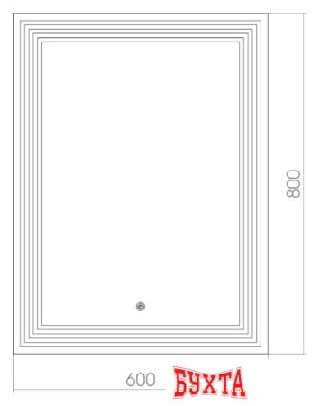 Мебель для ванных комнат Silver Mirrors Зеркало Спарта 60x80 ФР-00001412