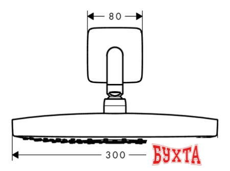 Верхний душ Hansgrohe Raindance Select E 300 2jet [27385400]