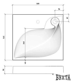 Умывальник Madera List 55