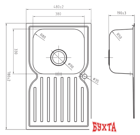 Кухонная мойка IDDIS Strit STR78SLi77