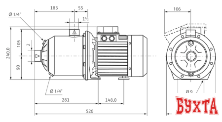 Самовсасывающий насос Wilo Economy MHI 1604 (3~400 В, EPDM)