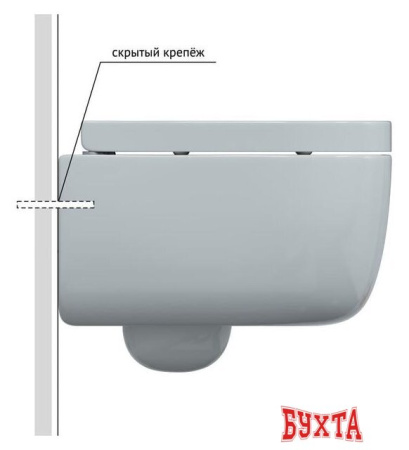 Унитаз Bocchi V-Tondo Rimless (белый) 1417-001-0129+A0374-001