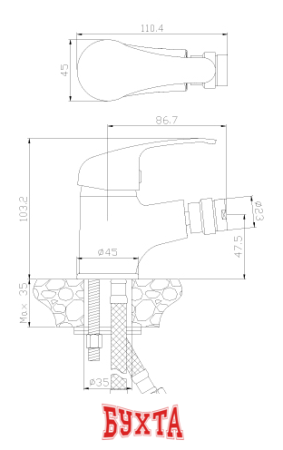 Смеситель Rossinka Silvermix Y35-51