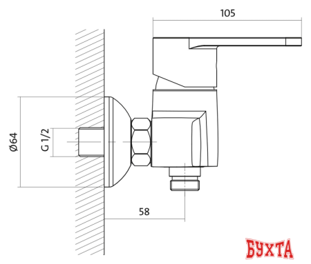 Смеситель Cersanit Cari S951-026