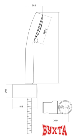 Душевой гарнитур Cersanit Lano S951-022