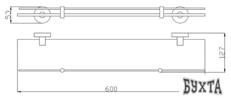 Мебель для ванных комнат Slezak RAV Полка Colorado COA0900-60Z