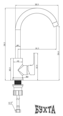 Смеситель Voda SW 519 W