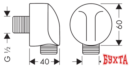 Шланговое подключение Hansgrohe Fixfit E 27454000