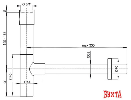 Сифон Alcaplast A402