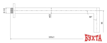 Держатель верхнего душа IDDIS Built-in Shower 001SB33i61