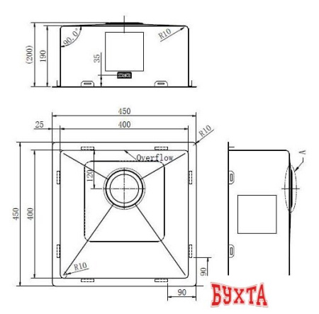 Кухонная мойка ZorG ZRN 4545 Premium