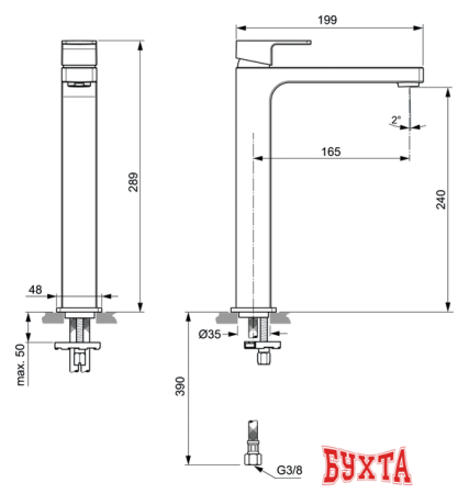 Смеситель Ideal Standard Edge A7114AA