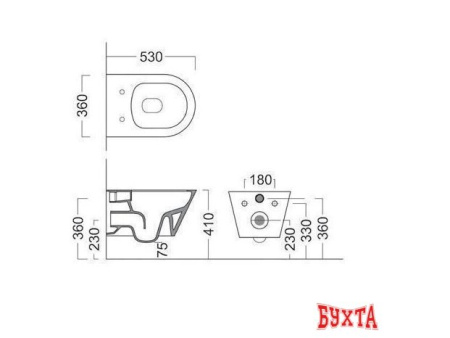 Унитаз Kerama Marazzi Plaza Modern PLMR.wc.02