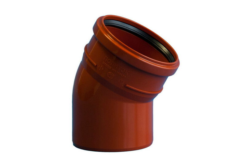 Политэк, канализация, Отвод ПП 110х30 Политэк (наруж), стр. пр. Россия. Артикул НАР