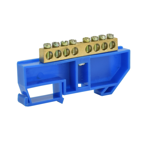 Шина "N" DIN-изолятор 8Р синий, ETP, арт.68108