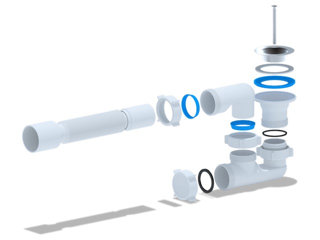 Сифон Ани для душевого поддонарегулир. 1 1/2"*40 с г/т 40х50, стр. пр. Россия. Артикул E215