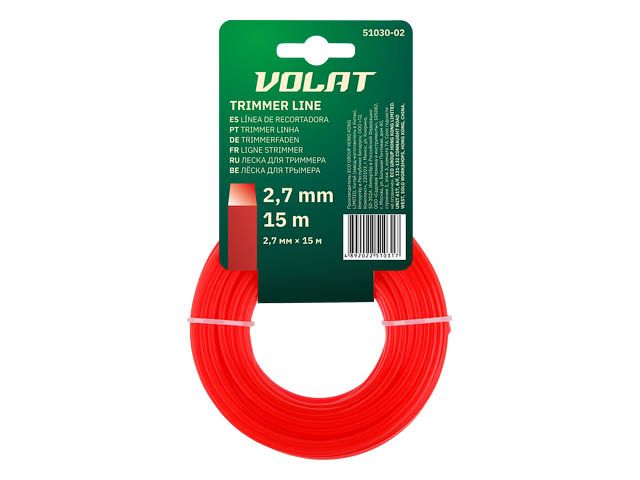 Леска ф 2.7 мм х 15 м "звездочка" ВОЛАТ, 51030-04 (50)