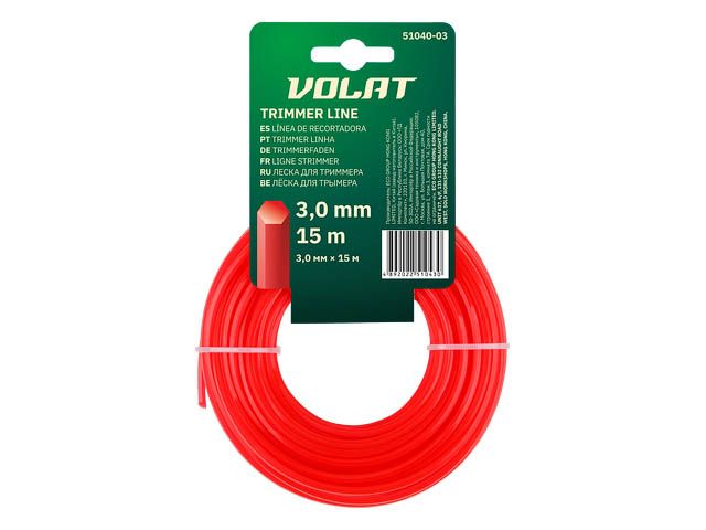 Леска ф 3.0 мм х 15 м "звездочка" ВОЛАТ, 51040-04 (40)