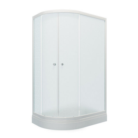 ДО "Риф 120*80 А" прав., 1/4 круга, низк. подд., Белый, (2 места+сифон D90мм) /РФ/