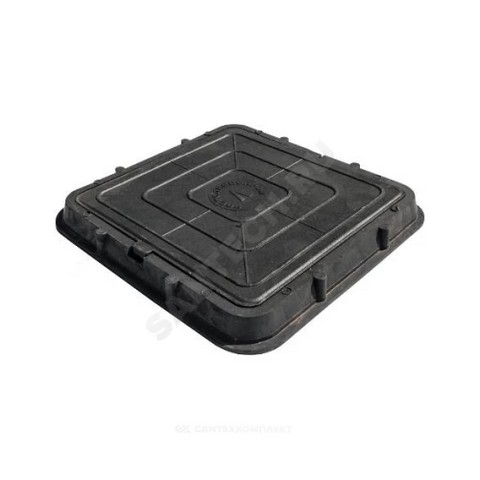 Люк полимер (легкий) квадр 685х685мм h=60 чер 30кН Ростполимерпром  / (РФ)