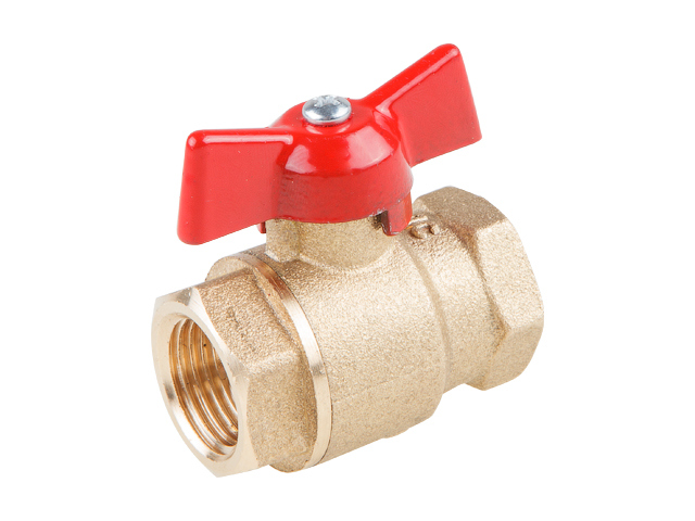 Кран шаровый 1/2" вн.-вн. бабочка PN1,6 МПа; 11Б27п5, Цветлит, арт.ZW10041