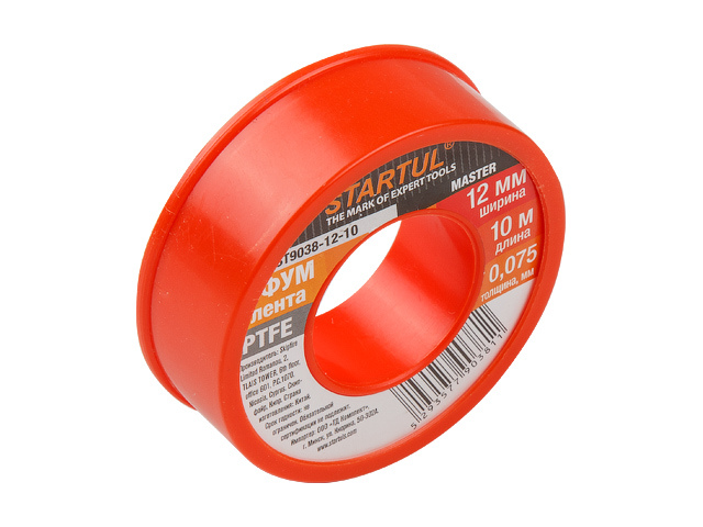 Фум-лента PTFE 12ммх10м STARTUL MASTER (ST9038-12-10), арт.ST9038-12-10