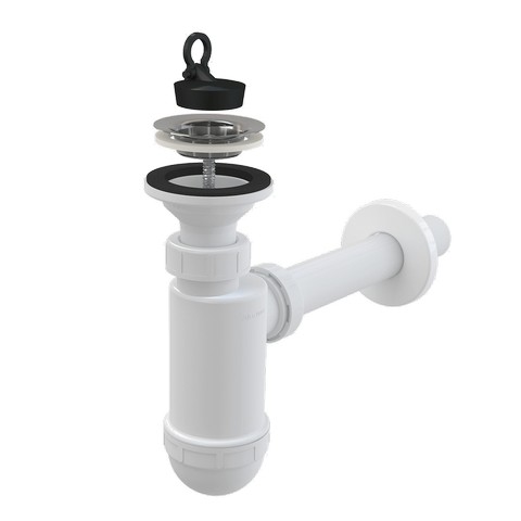 Сифон для умывальника O32 с нержавеющей peшeткой O63, Alcaplast, арт.A410