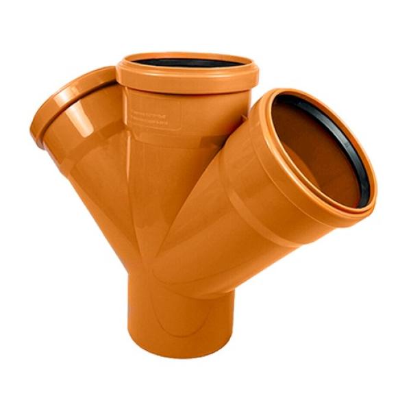 Крестовина 110/110/110х45* РЫЖАЯ нар.канализ. (14) VALFEX