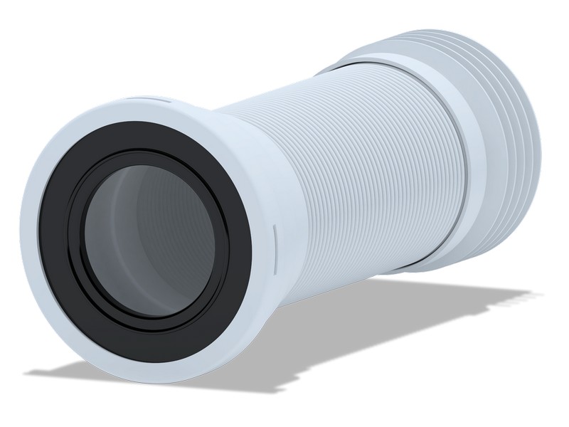 Удлинитель гибкий для унитазас металической спиралью d110мм, стр. пр. Россия. Артикул K928