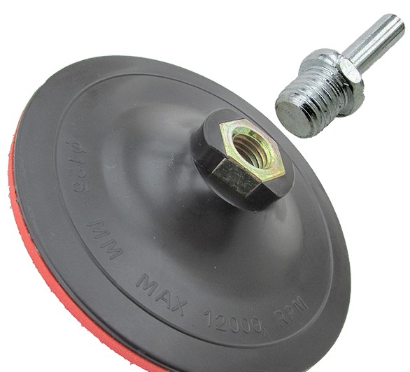 Насадка дисковая на дрель с липучкой, ЖЕСТКАЯ d125мм,