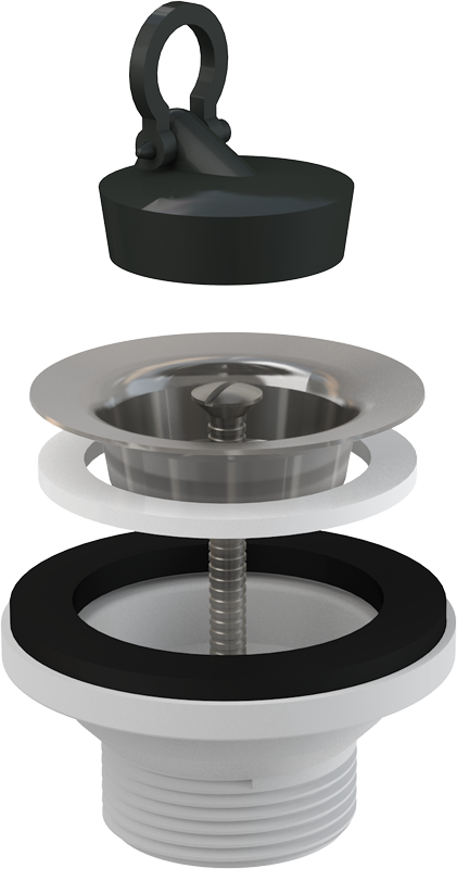 Водослив для умывальника 5/4, с нержавеющей решеткой, Alcaplast, арт.A31