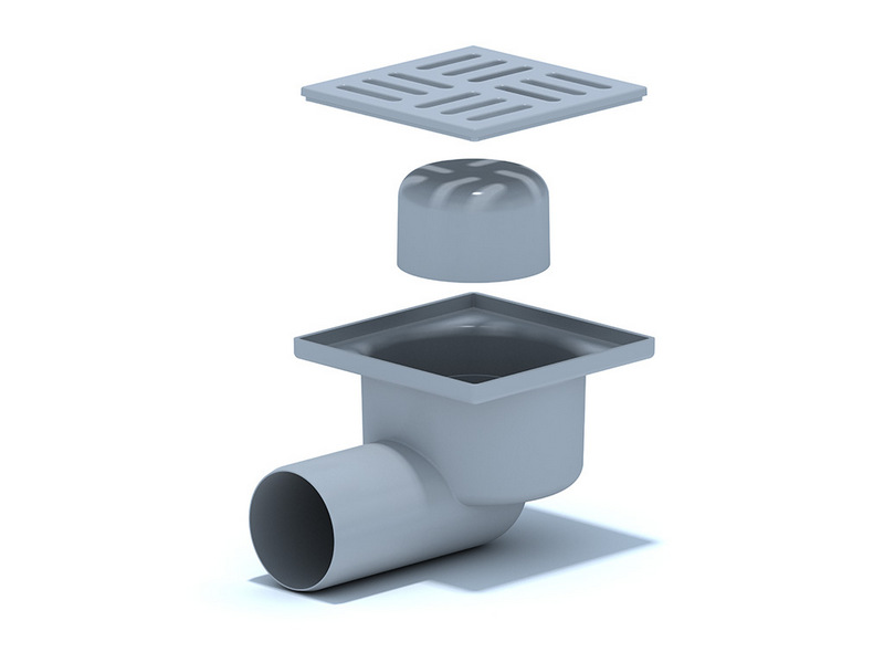 Трап гор.вып. 50 с решеткой из пластика 10х10  ТА5104