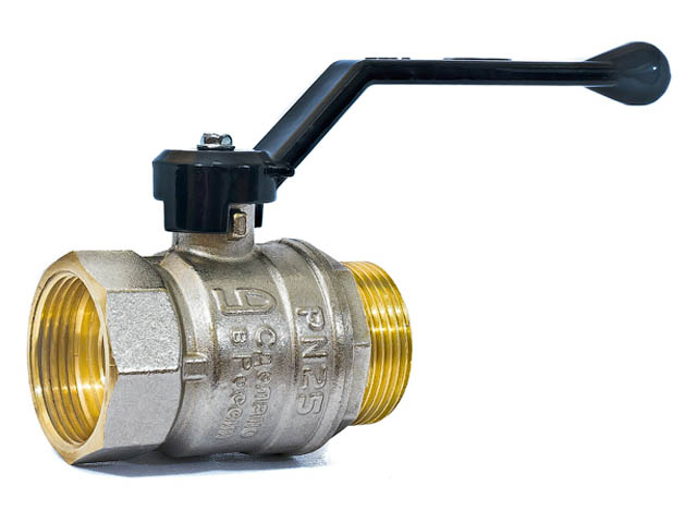 Кран шаровый 1 1/2" нар.-вн. ручка PN25, LD, арт.LD.47.122.1.40.M02