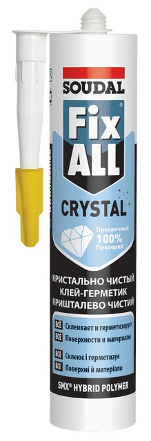 Клей-герметик гибридный Soudal Fix All Crystal 290мл прозрачный, арт.5411183088726