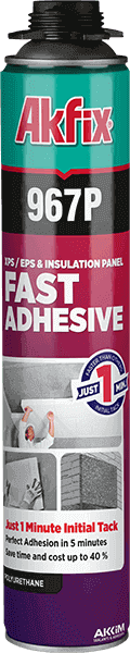Клей-пена всесезонная многоцелевая Akfix 967P, 850 гр,