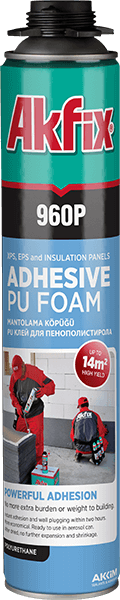 Клей-пена всесезонная профессиональная Akfix 960P, 850 гр,