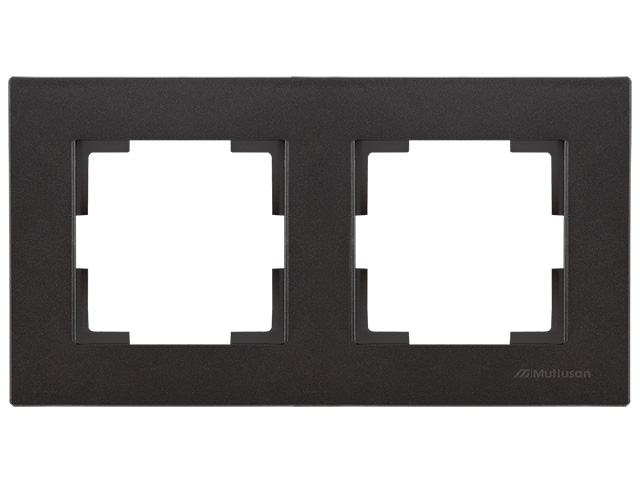 Рамка 2-ая горизонтальная черная, RITA, MUTLUSAN, арт.2220 800 1284 (Турция)