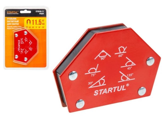 Угольник магнитный для сварки 11,5кг STARTUL PROFI (ST8540-11), арт.ST8540-11 (Китай)