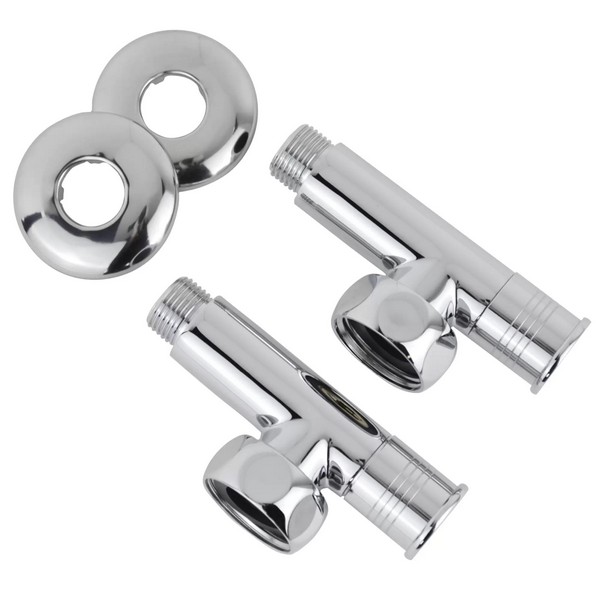 Вентиль угловой колпачковый гайка-штуцер  1"х3/4" хром с отражателем