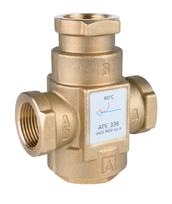 Клапан термический 3-х ходовой ATV 336 1", 60 С,kvs 9, 1633600, Германия