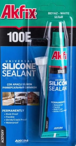 Силикон в тубах 50 мл. Akfix белый, арт.100Е