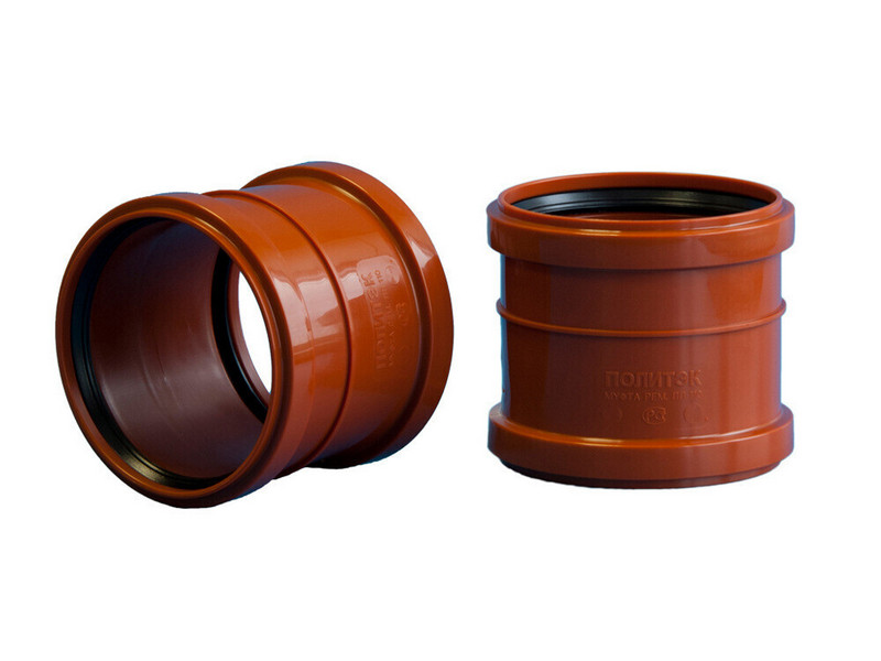 Политэк, канализация, Муфта ремонтная ПП 110  "Политэк" (наруж.) , стр. пр. Россия. Артикул НАР