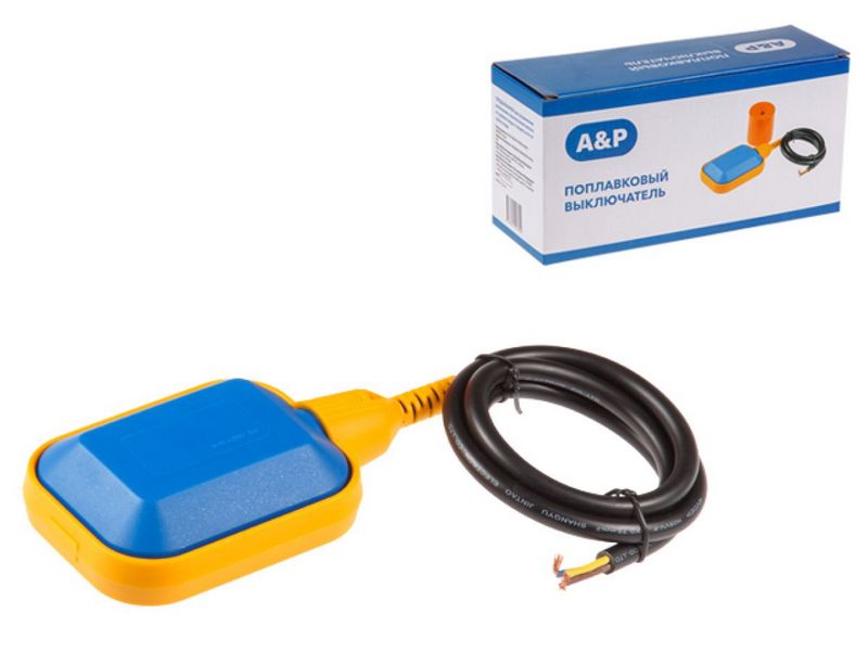 Поплавковый выключатель с кабелем 0,6 м A&P, арт.AP03A05060