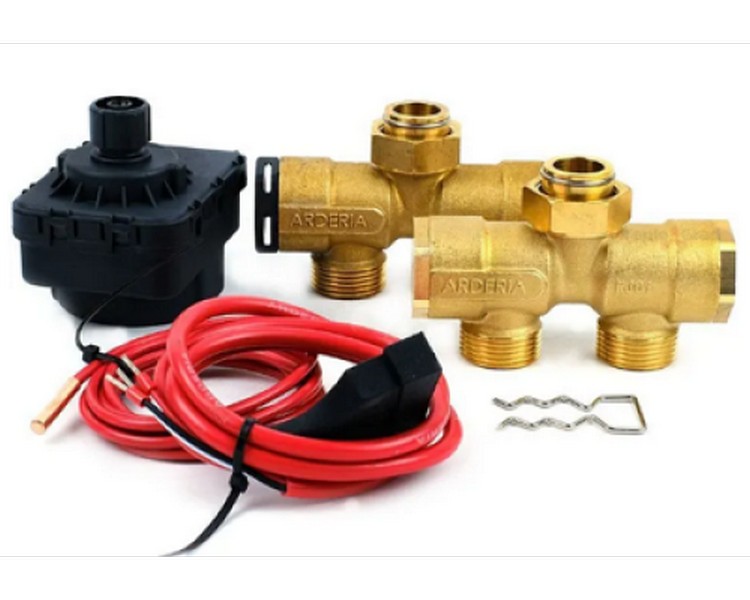 Клапан трехходовой  ARDERIA 3/4" с электроприводом, комплект (New), стр. ввоза Россия
