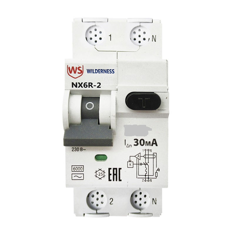Дифавтомат NX6R 1P+N 25A 30mA 6kA х-ка C, Wilderness, арт.NX6R-2-025C-030AC