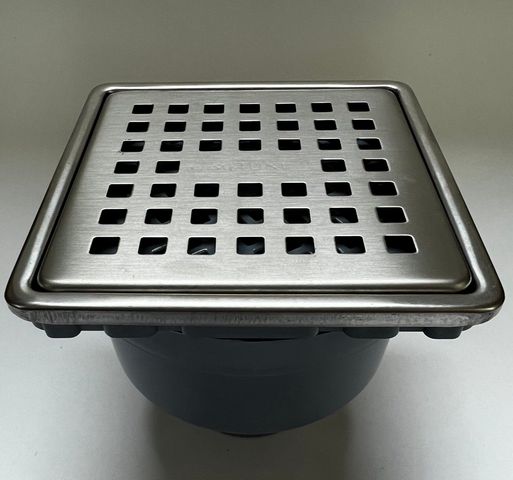 Трап 50 вер.(с металл. реш.150х150 мм), металлич. рамка, МТ-15-А, ст. пр. Турция. Артикул МТ-15-А