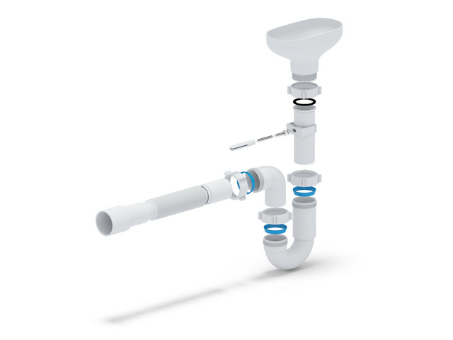 Сифон Ани 1 1/2"*40 прямоточн.с разрывом струи с г/т40*40/50, стр. пр. Россия. Артикул DR0115