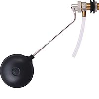 Клапан поплавковый боковой латунный для сливного бачка унитаза 1/2" d90mm valve+bubble set PFWCV590