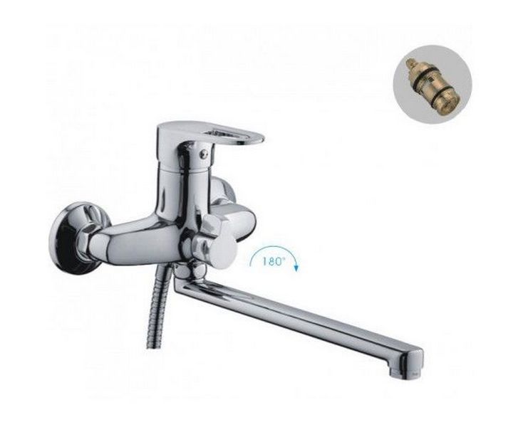 F22702-B  смеситель хром. д/ванн Ф40 излив 30F, КНР